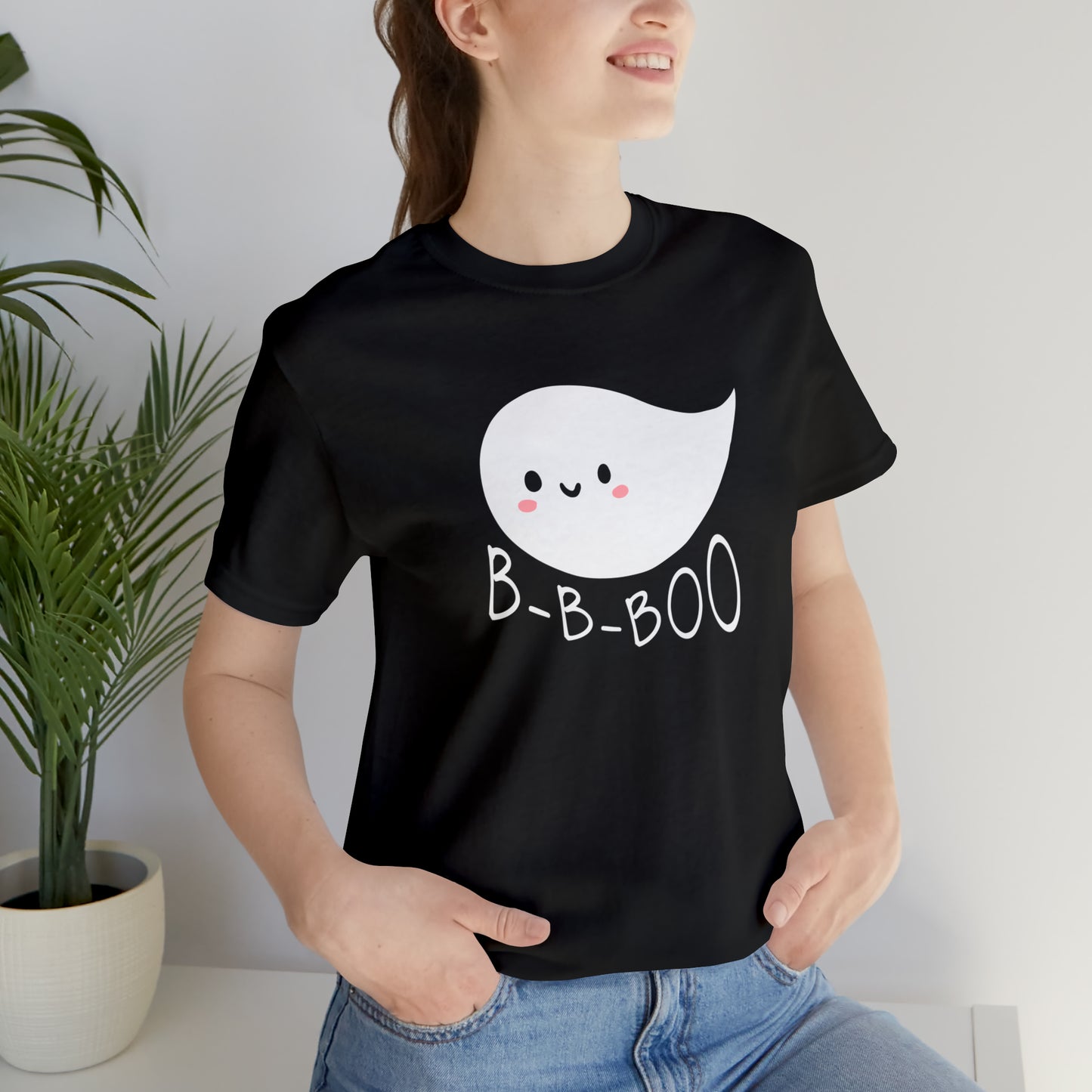 Stuttering Ghost B-B-Boo Halloween T-shirt - Adult