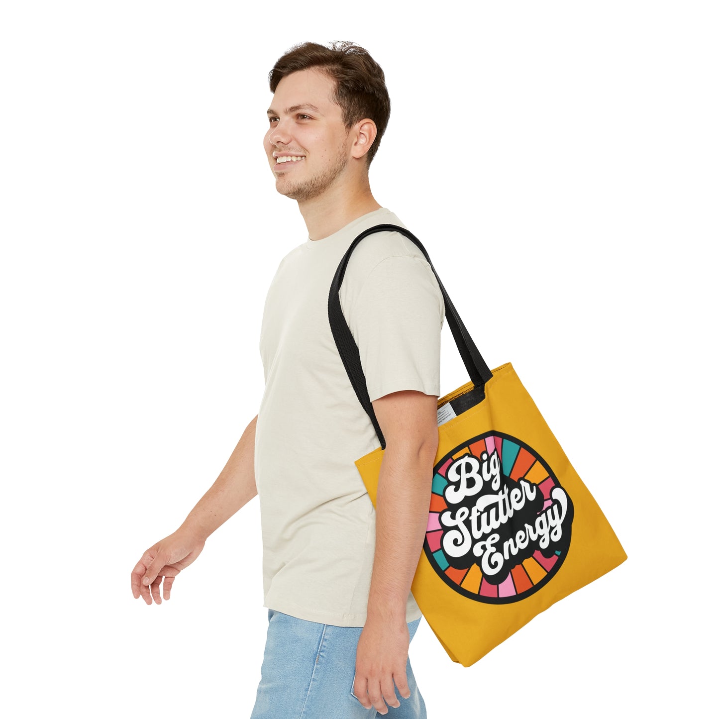 Big Stutter Energy Bold Retro Stutter Tote Bag