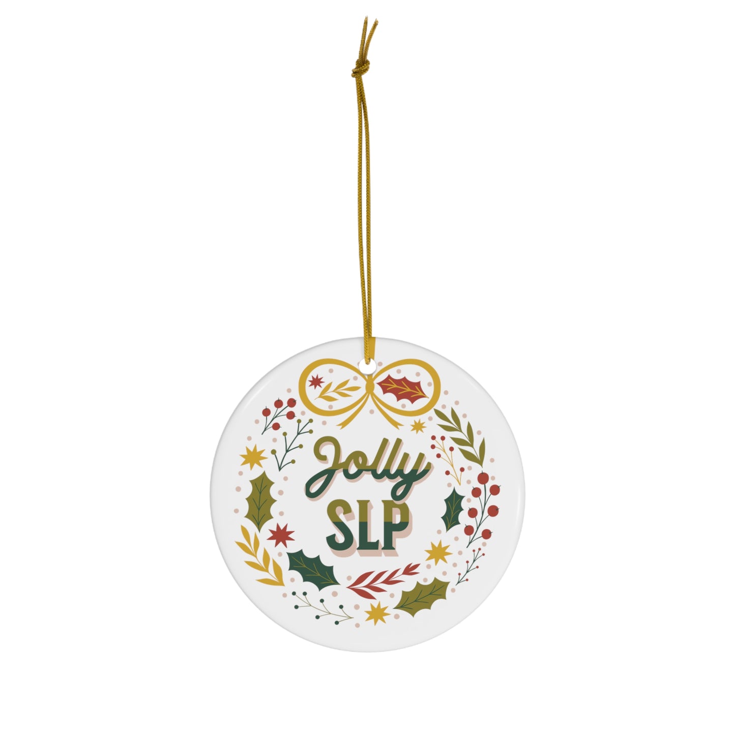 Jolly SLP Christmas Ornament - 4 Material Options