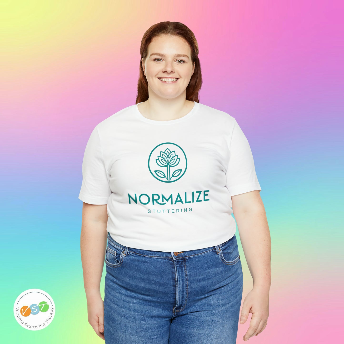 Normalize Stuttering Minimalist Floral Stuttering Shirt