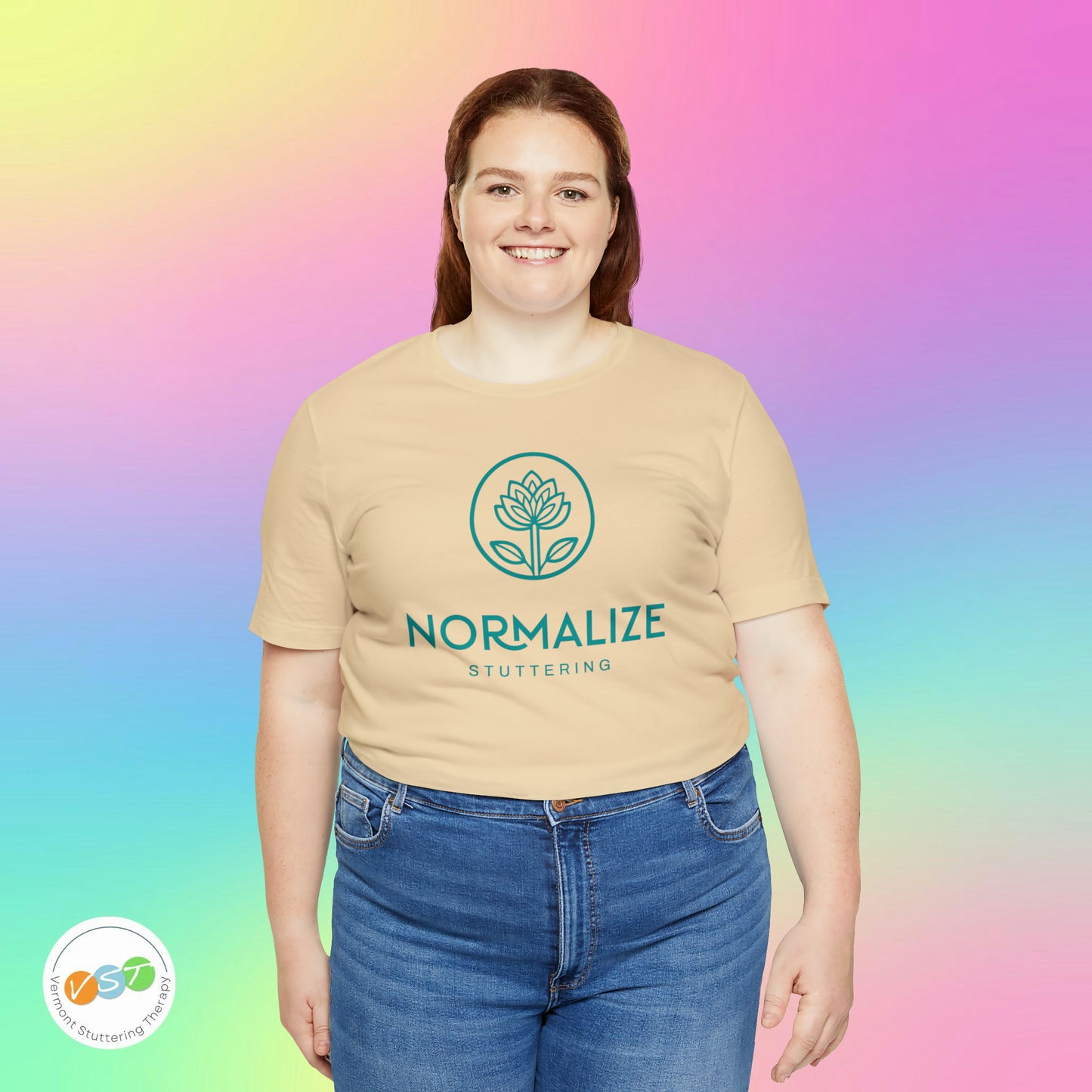 Normalize Stuttering Minimalist Floral Stuttering Shirt