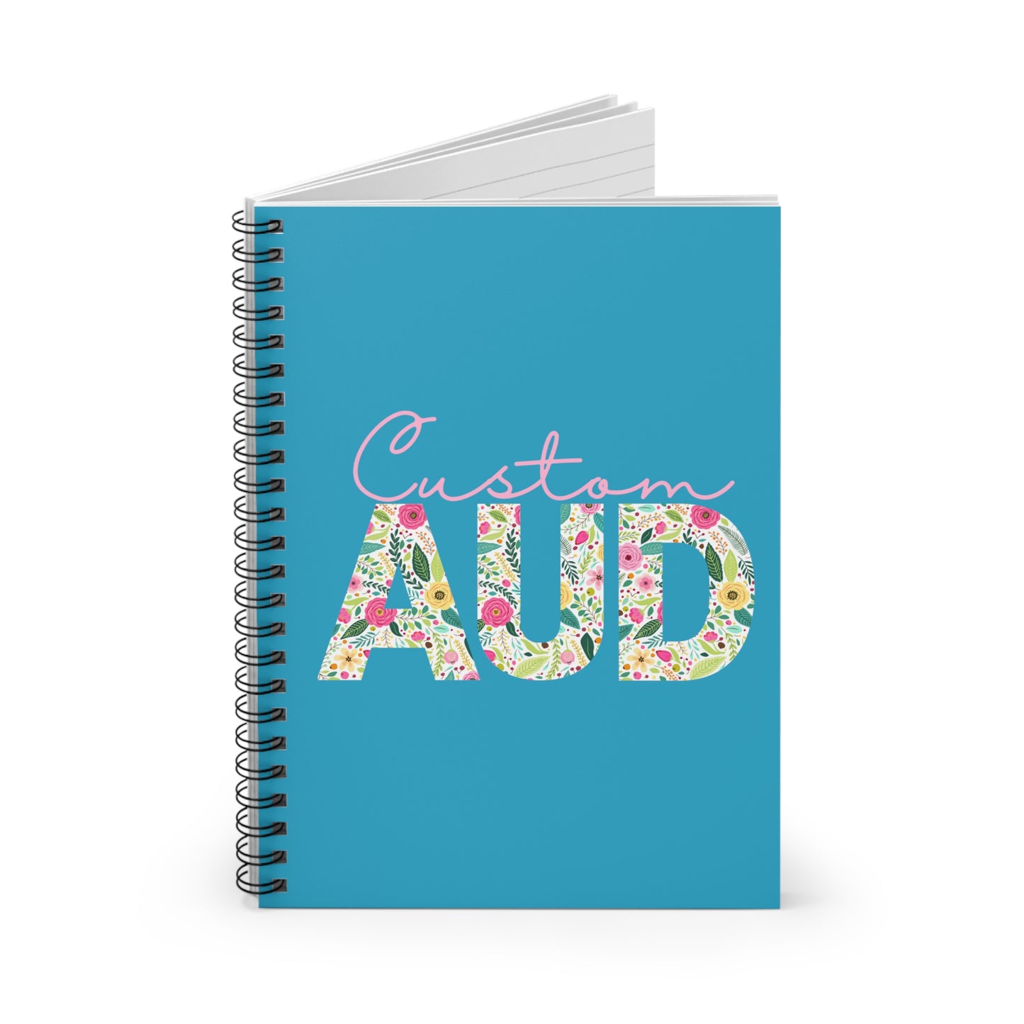 Custom AUD Audiology Retro Floral Notebook Gift