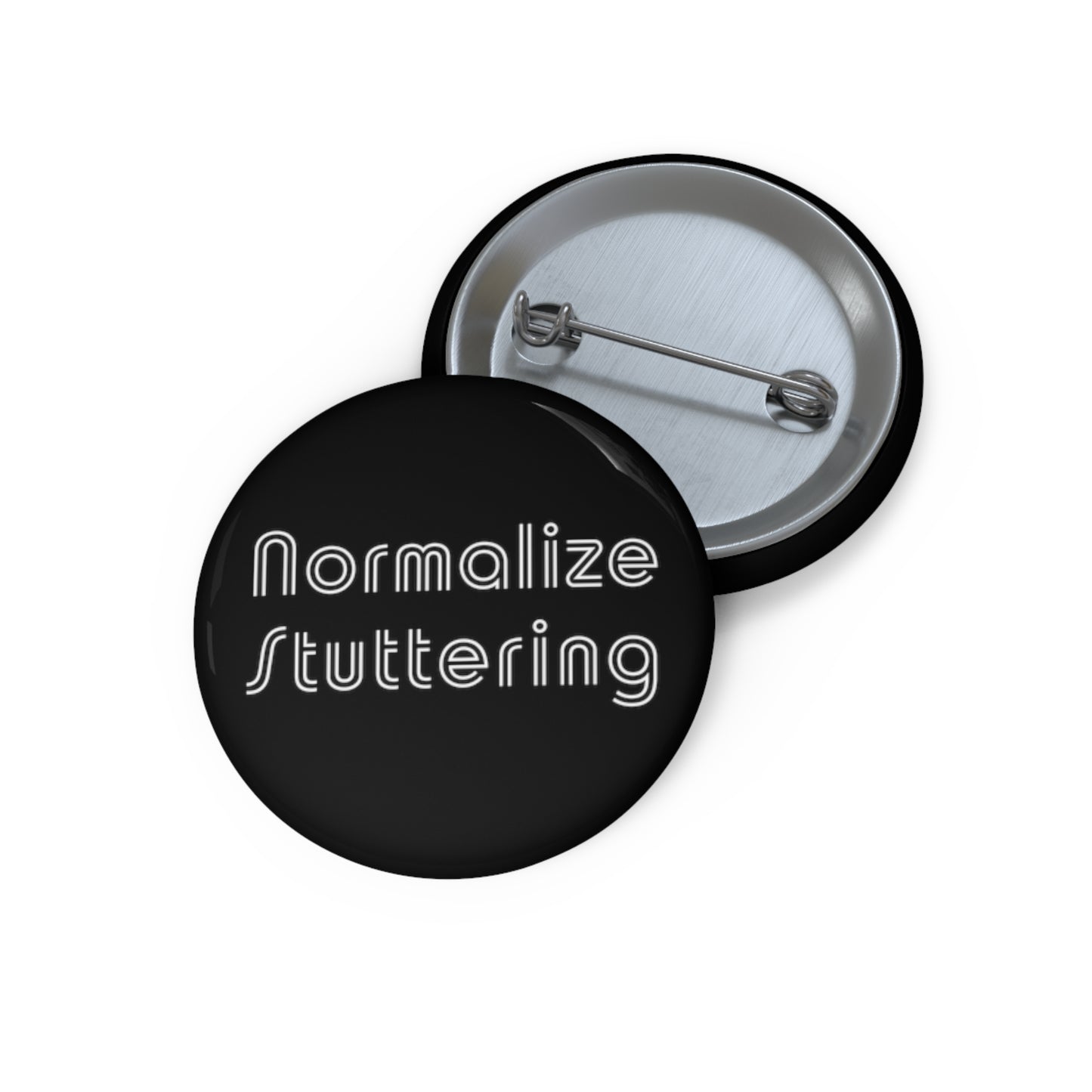 Normalize Stuttering Retro Pin Button 1.25" 2.25" or 3"