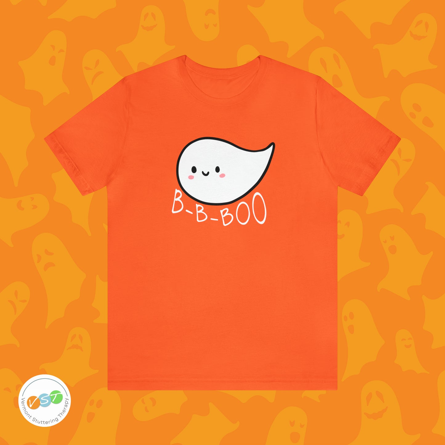 Stuttering Ghost B-B-Boo Halloween T-shirt - Adult