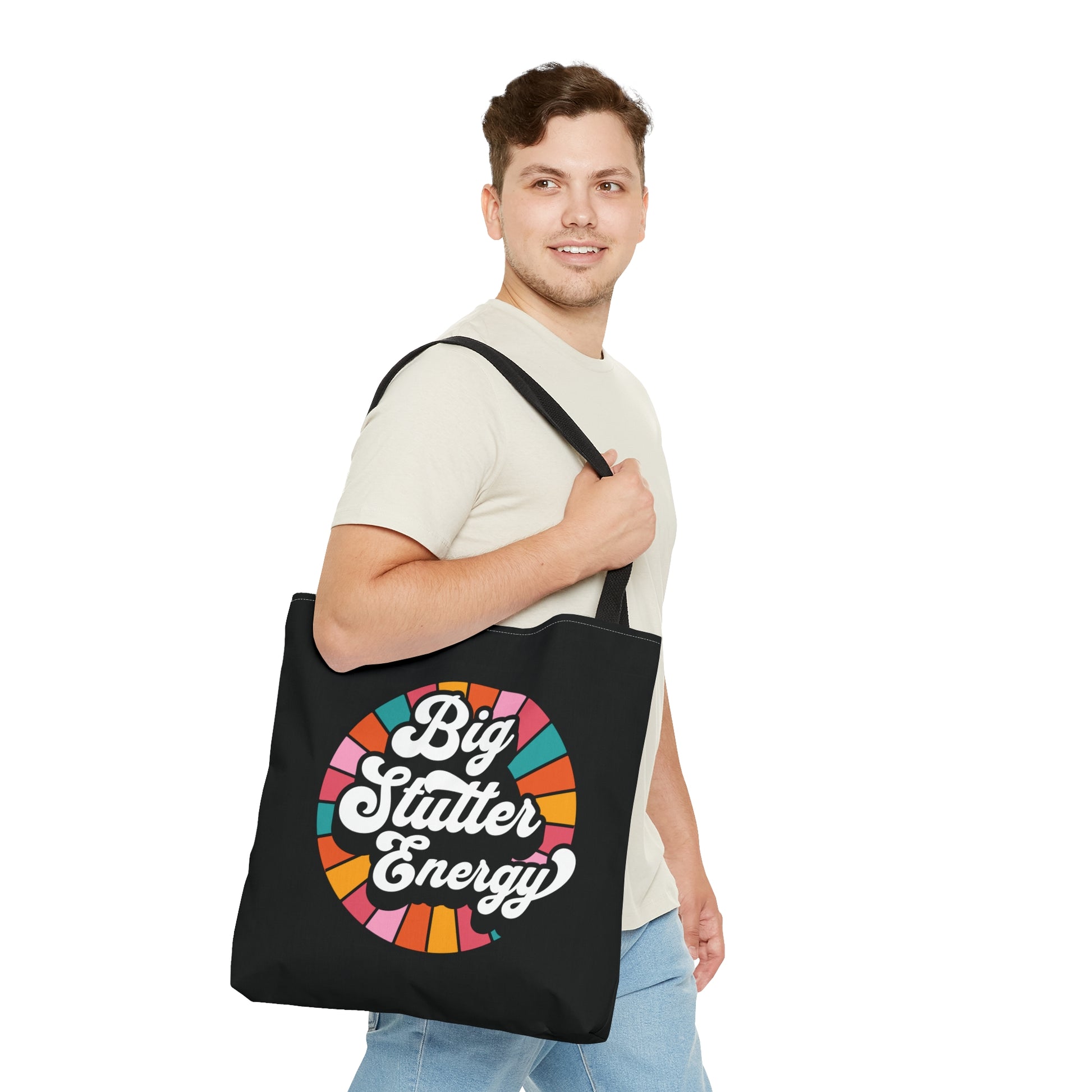 Big Stutter Energy Bold Retro Stutter Tote Bag