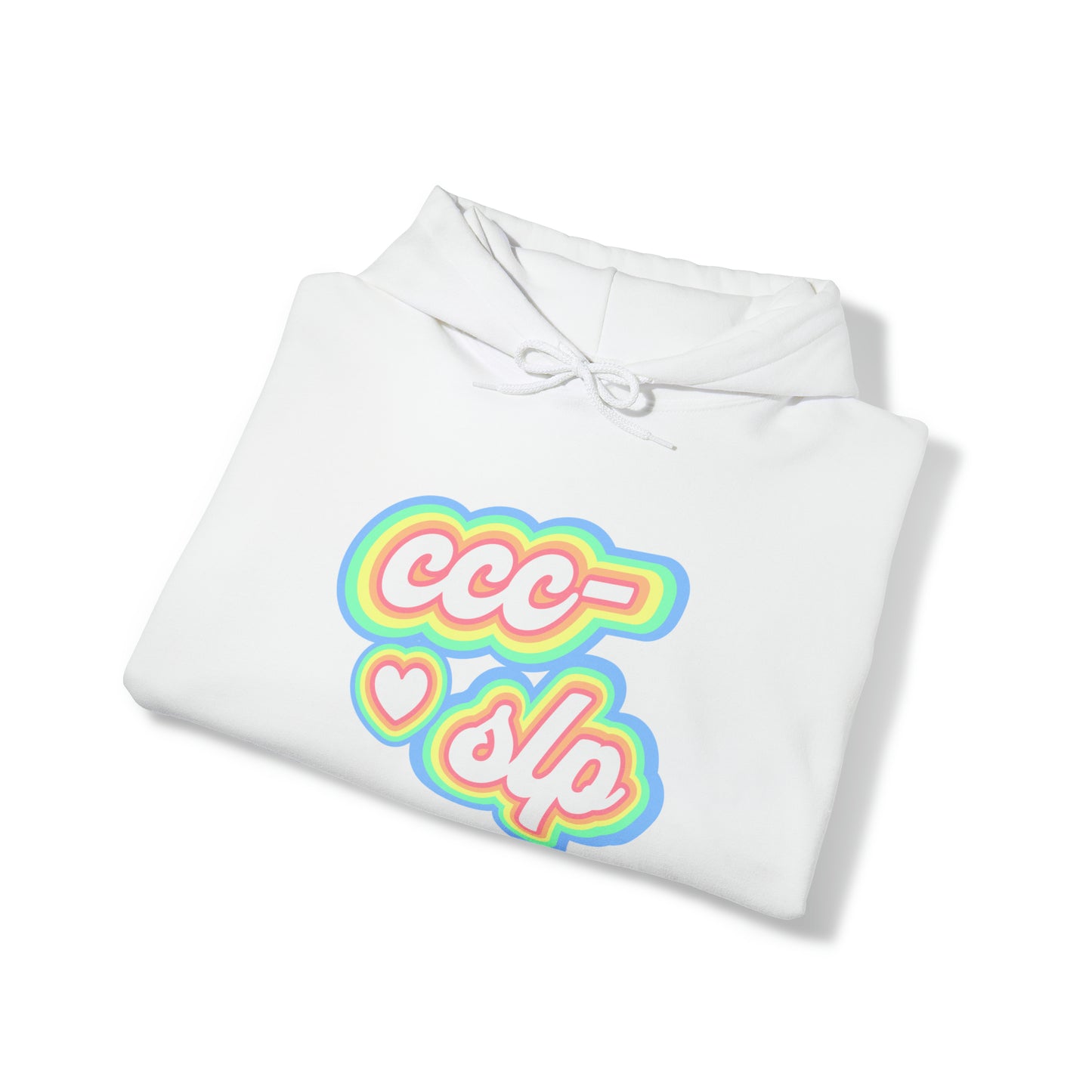 CCC-SLP Pastel Retro Unisex Hooded Sweatshirt for Speech Pathologist