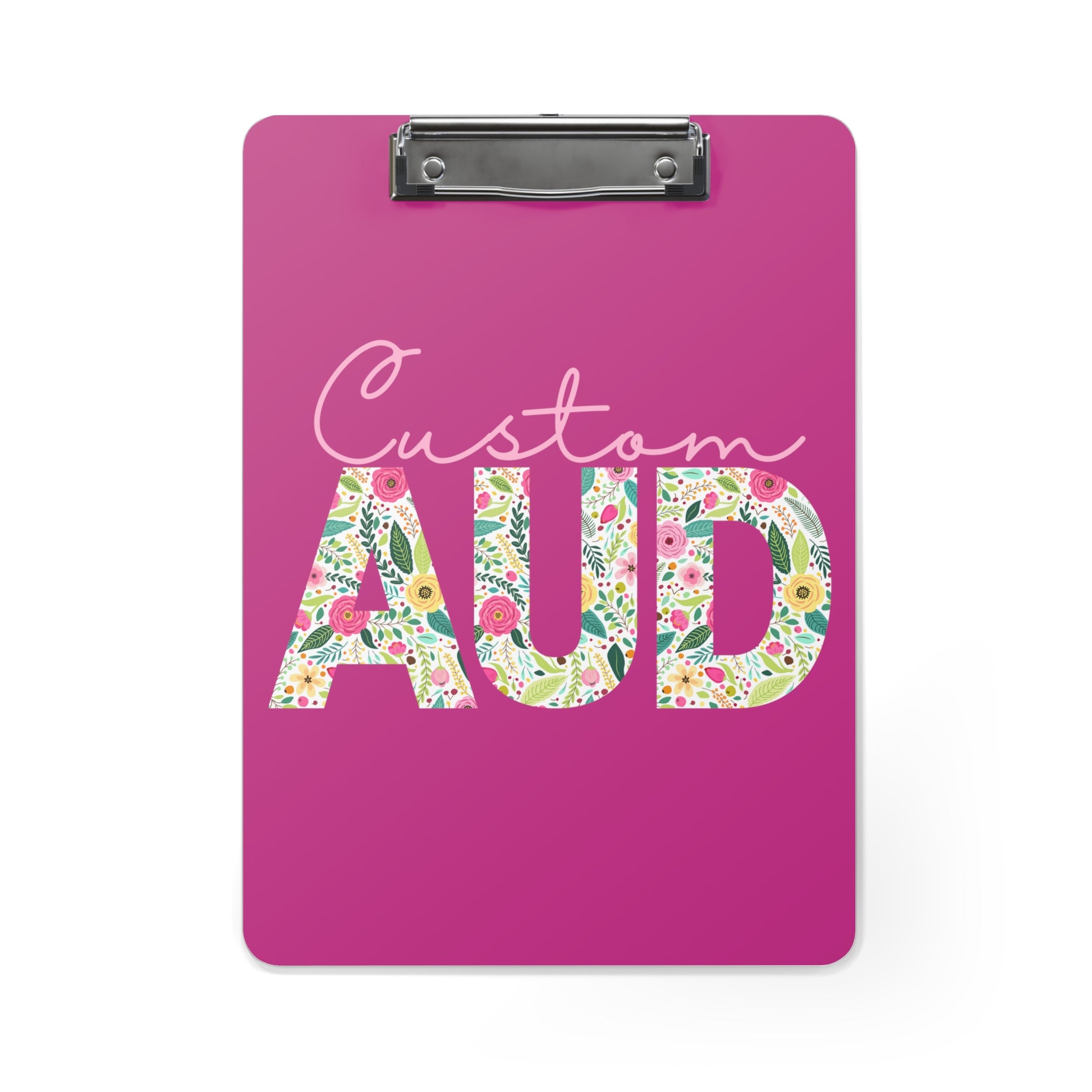 Audiology Custom Retro Floral Clipboard