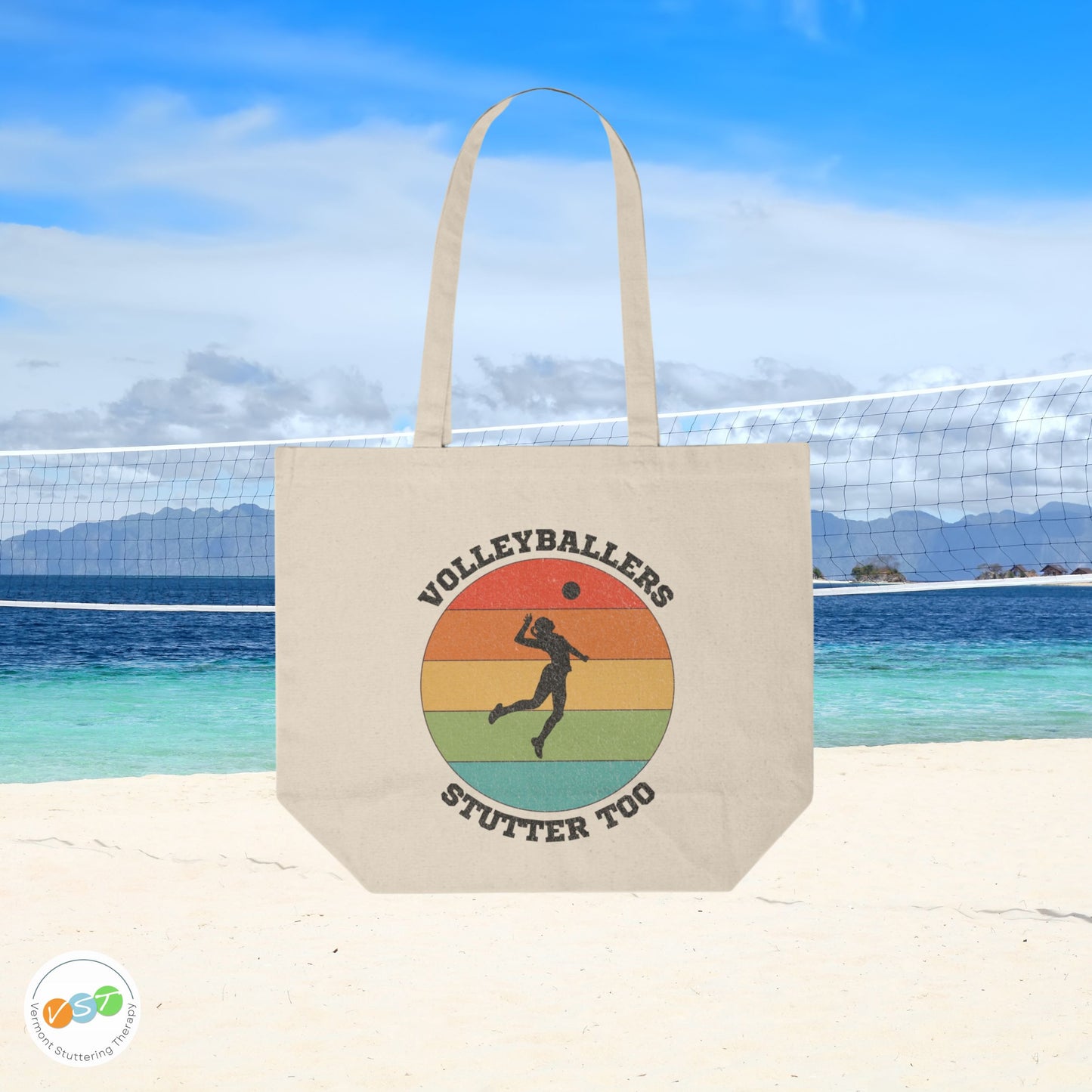 Volleyballers Stutter Too Vball Player Canvas Tote