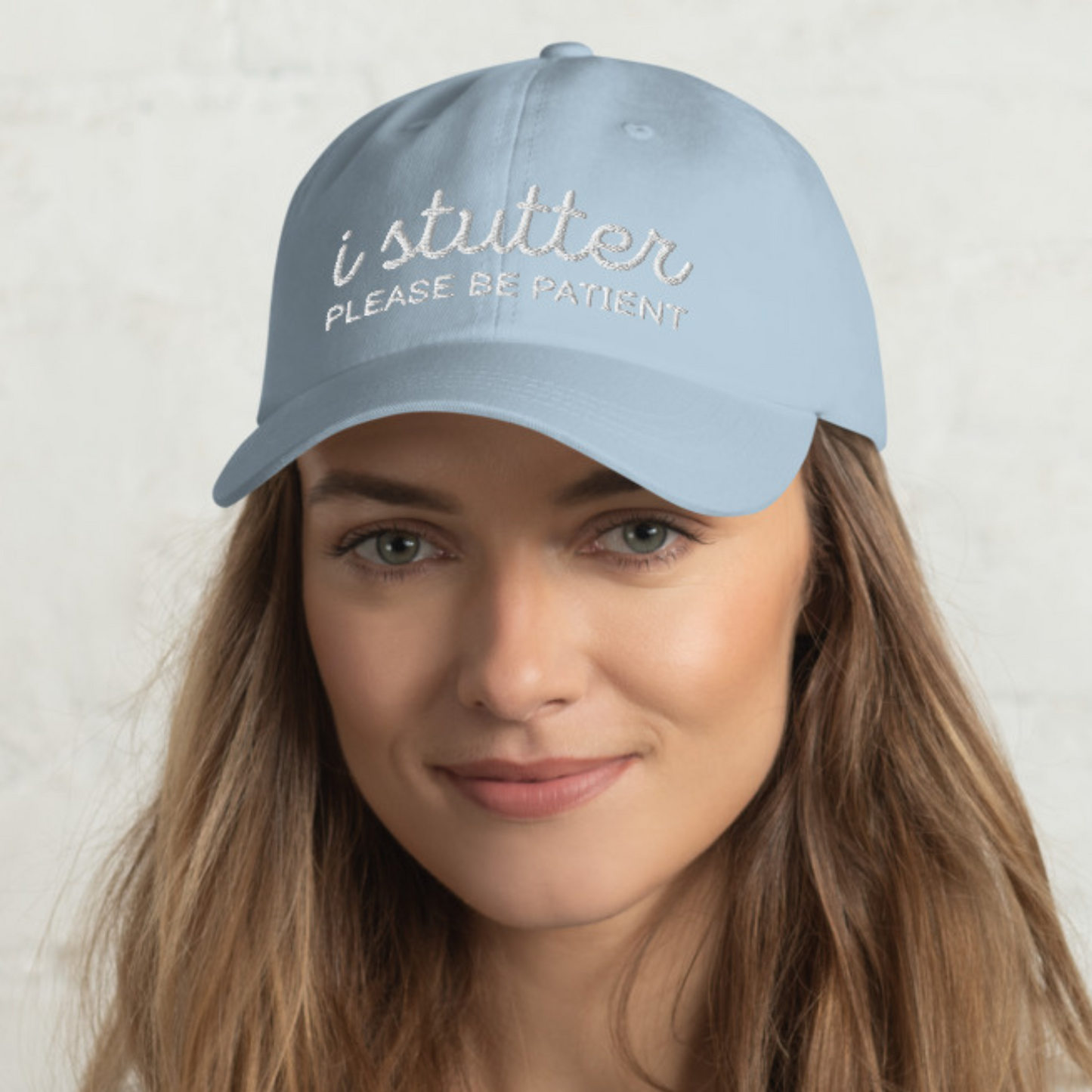 I Stutter Please Be Patient Embroidered Unisex Classic Hat for Person Who Stutters, Self-Disclosure Stuttering Therapy Stutter Awareness Cap