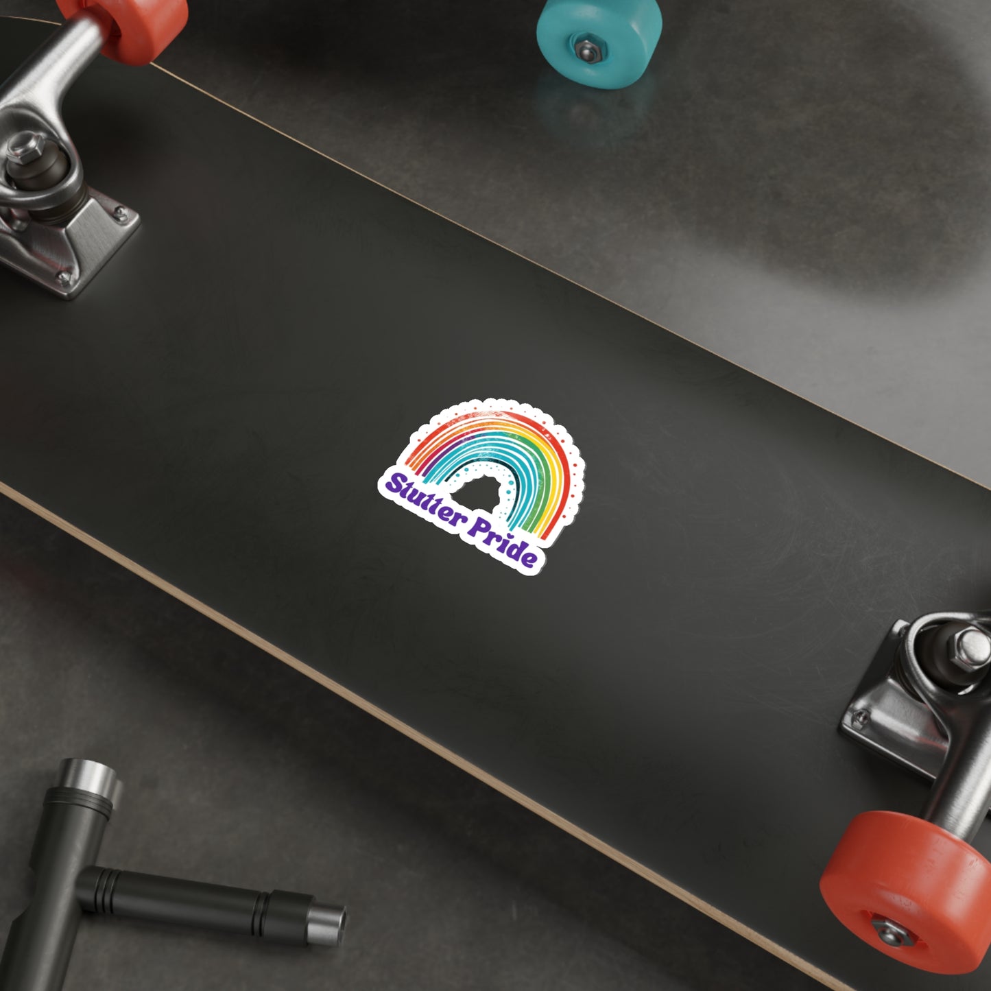 Stutter Pride Rainbow Die-Cut Vinyl Matte Sticker