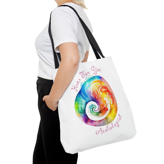 Hear for You Cochlea Tote for Audiologist - White