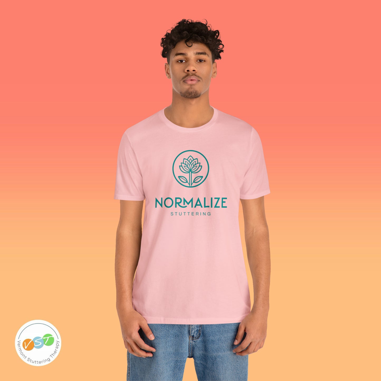 Normalize Stuttering Minimalist Floral Stuttering Shirt