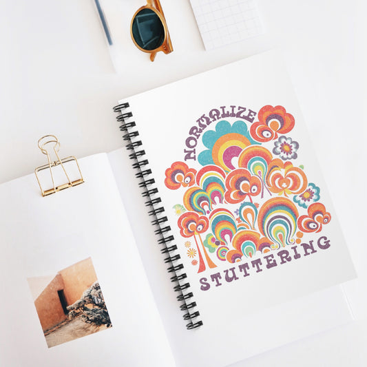 Normalize Stuttering 70s Groovy Spiral Notebook