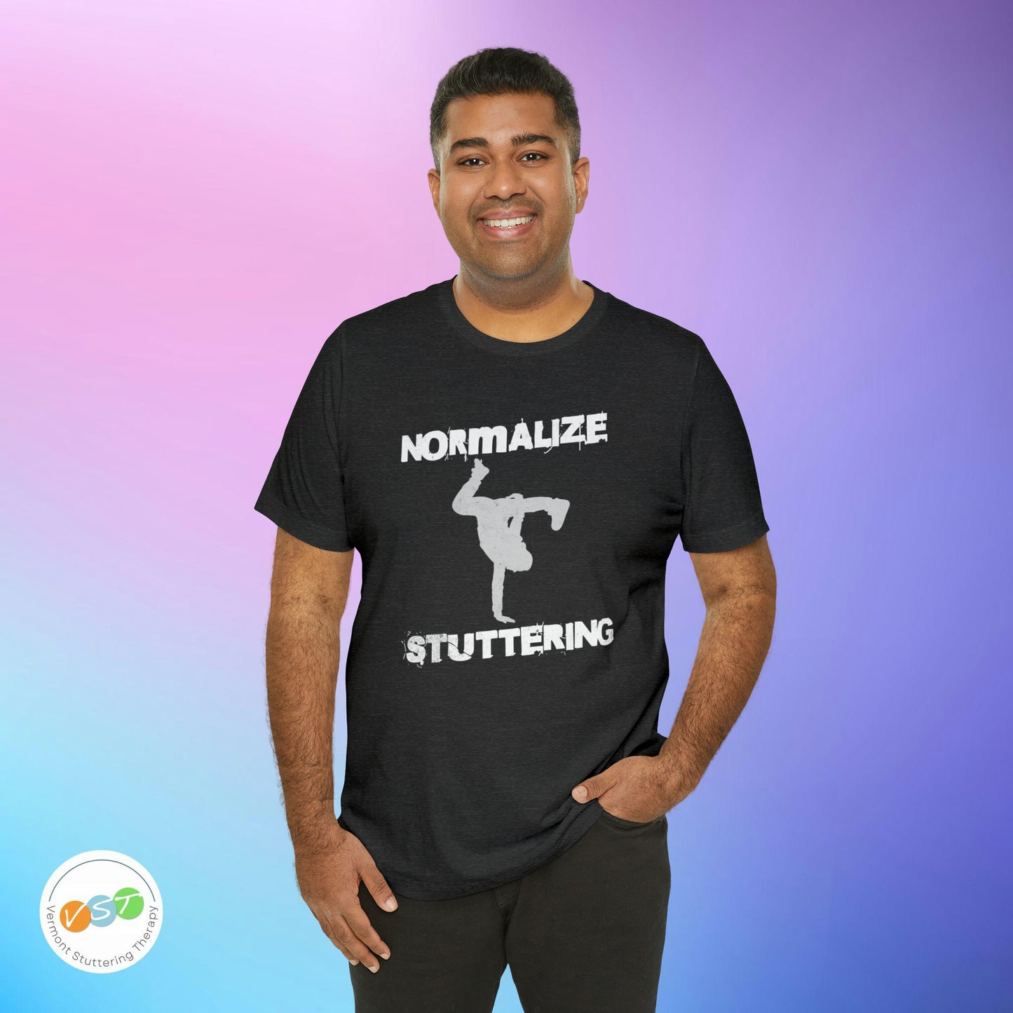 Normalize Stuttering Breakdancer Grunge Tshirt