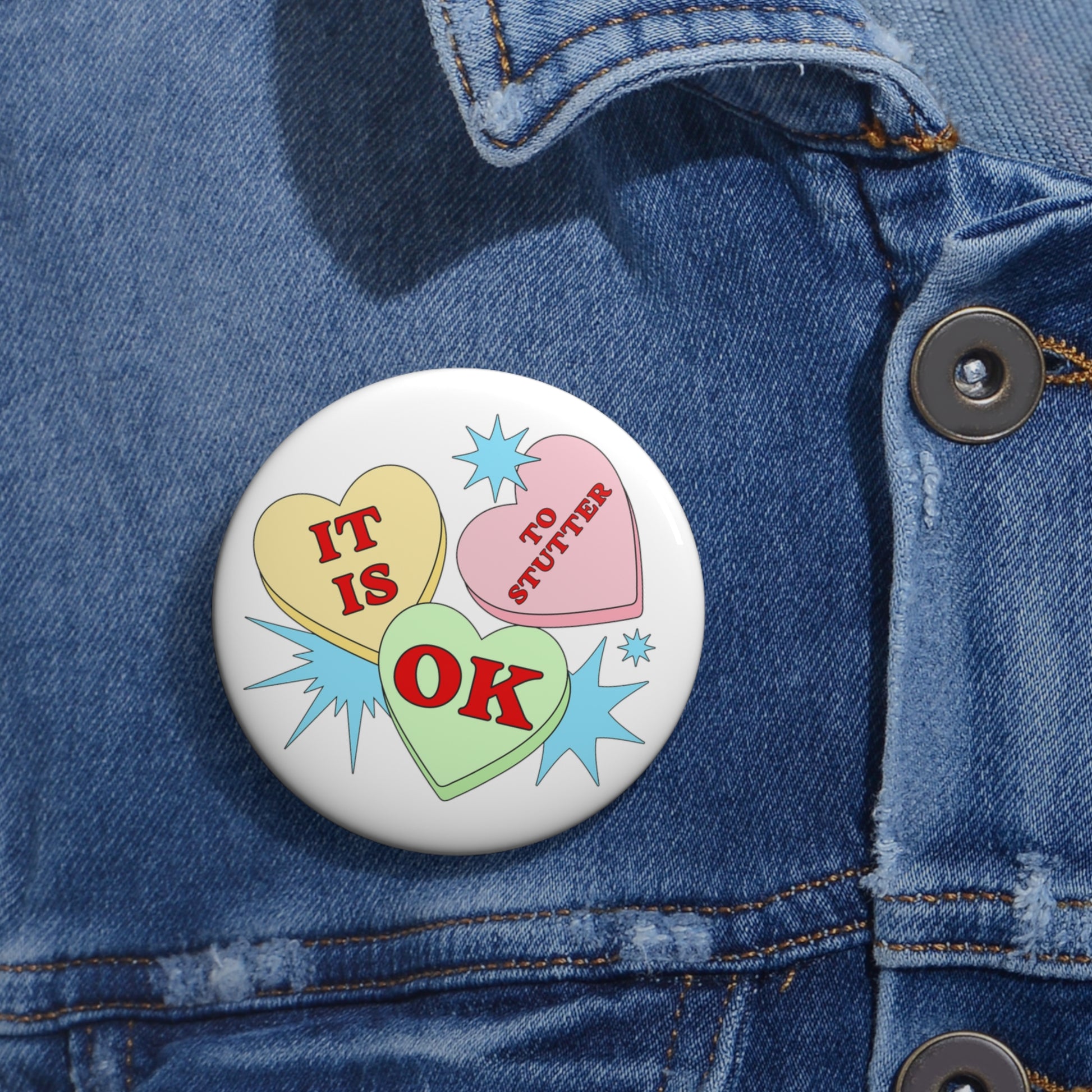 Stuttering Valentine's Day - It Is OK to Stutter Pin