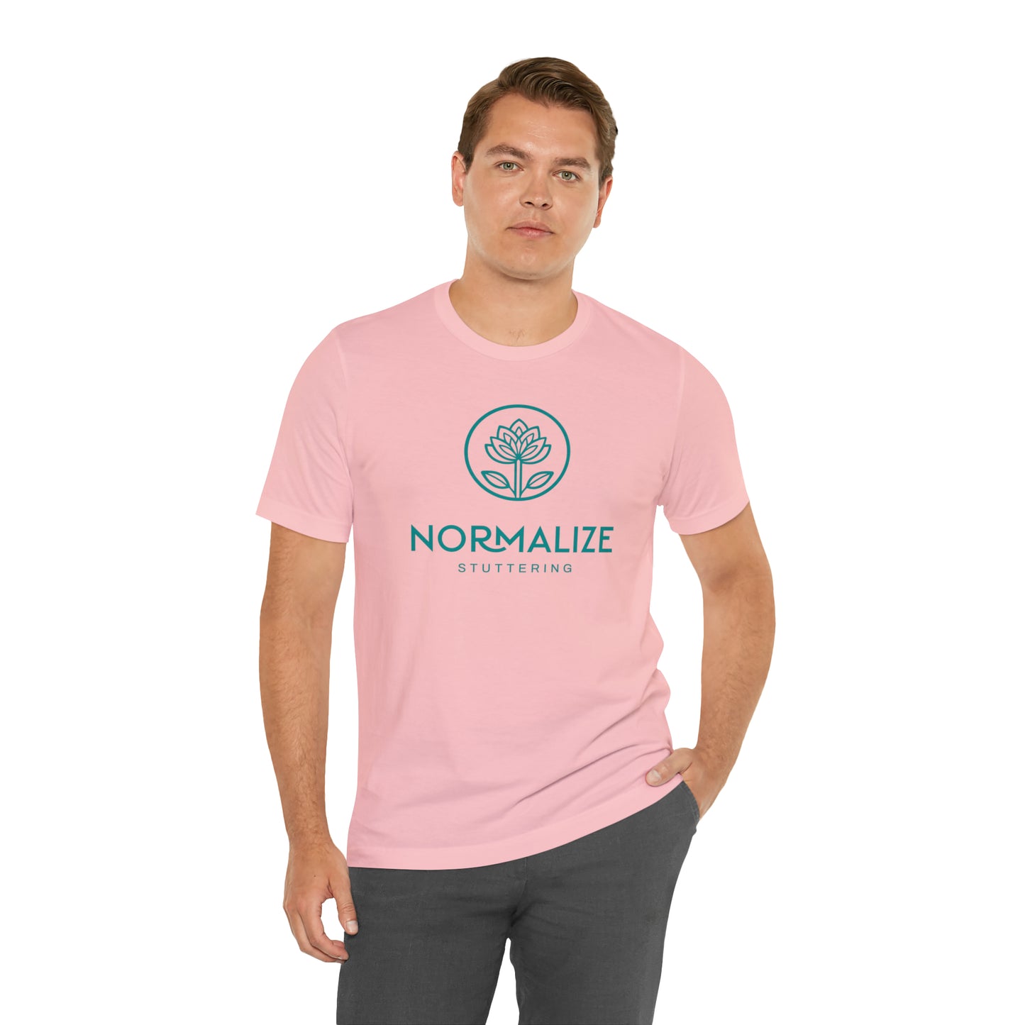 Normalize Stuttering Minimalist Floral Stuttering Shirt