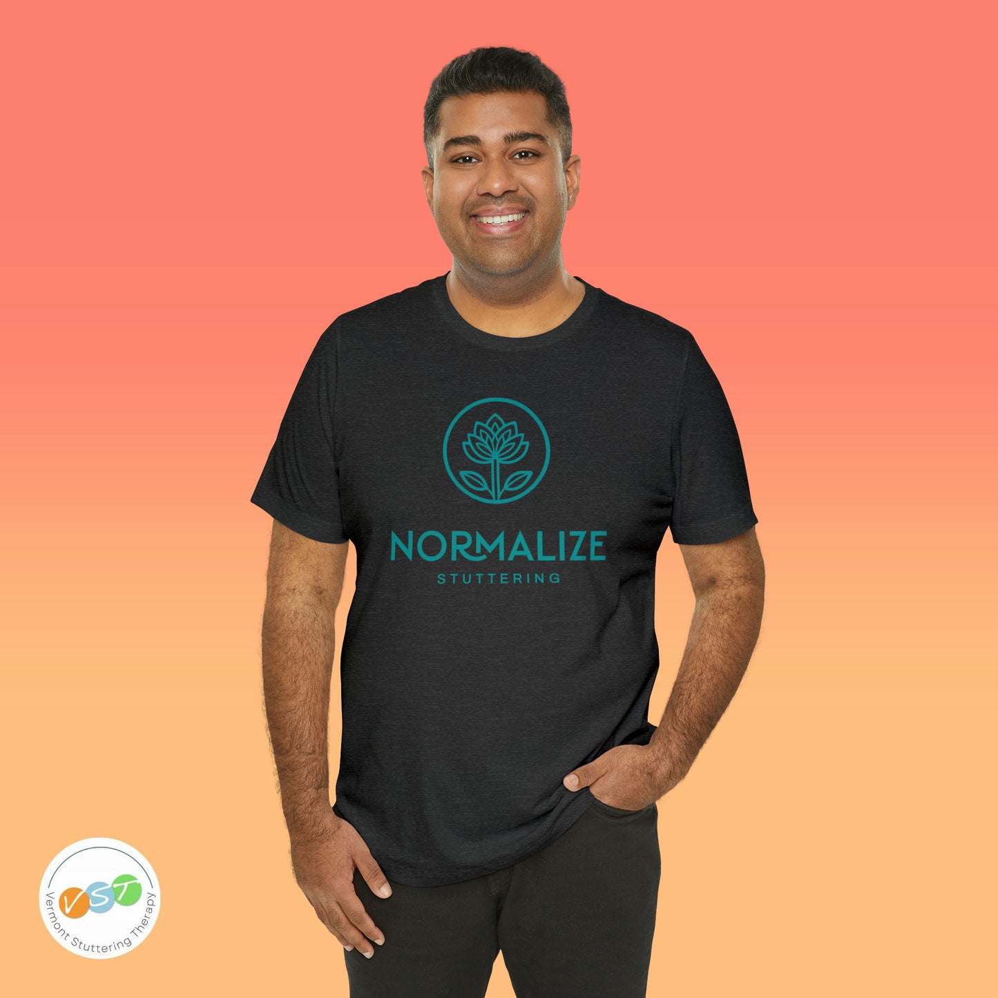 Normalize Stuttering Minimalist Floral Stuttering Shirt