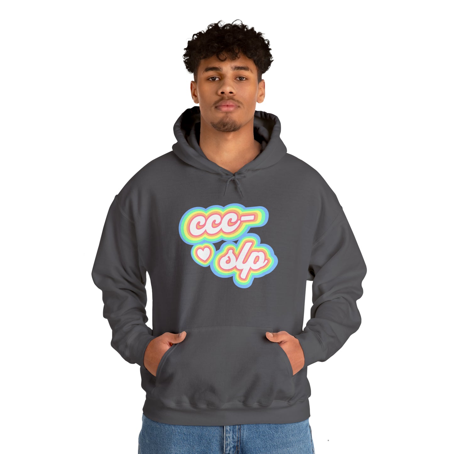 CCC-SLP Pastel Retro Unisex Hooded Sweatshirt for Speech Pathologist