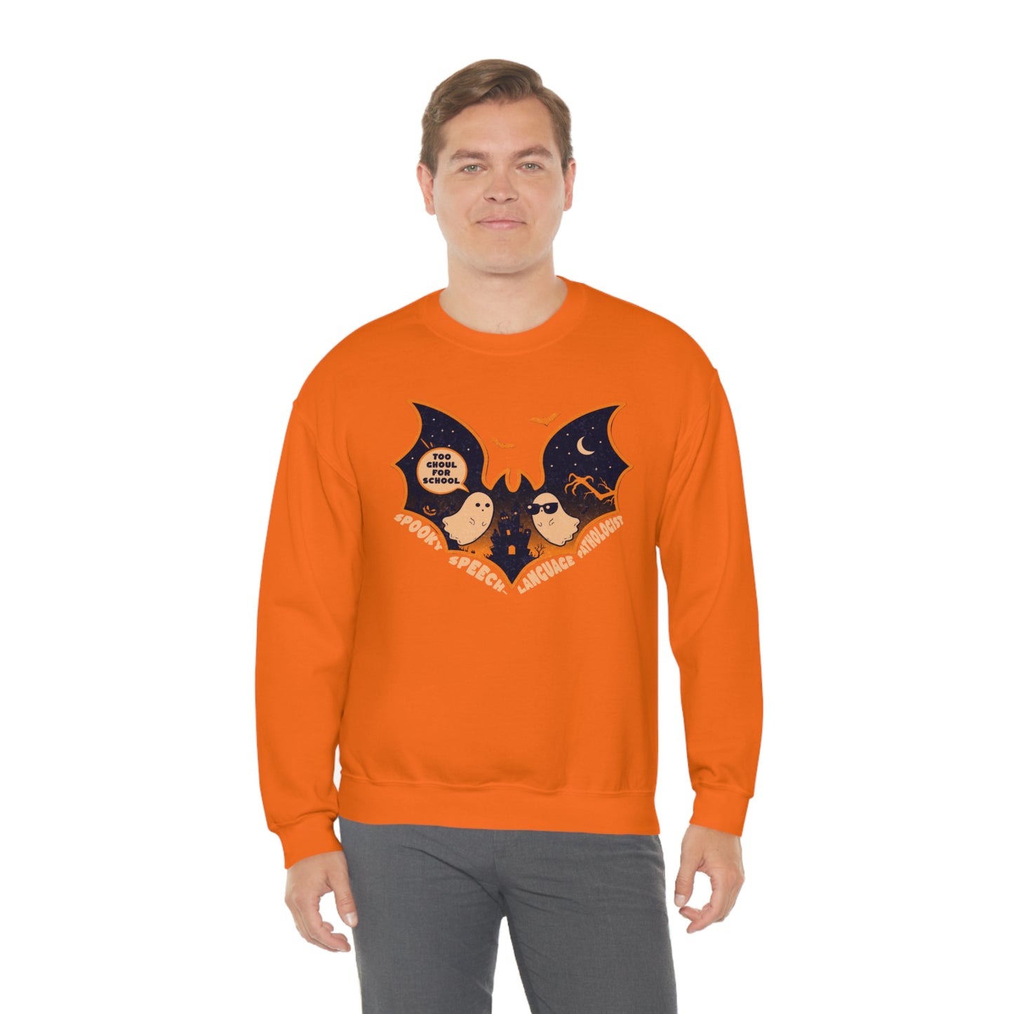 Too Ghoul for School Ghost SLP Halloween Sweatshirt