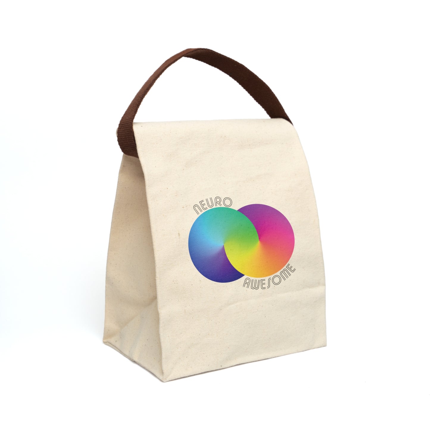 Neuroawesome Rainbow Infinity Canvas Lunch Bag