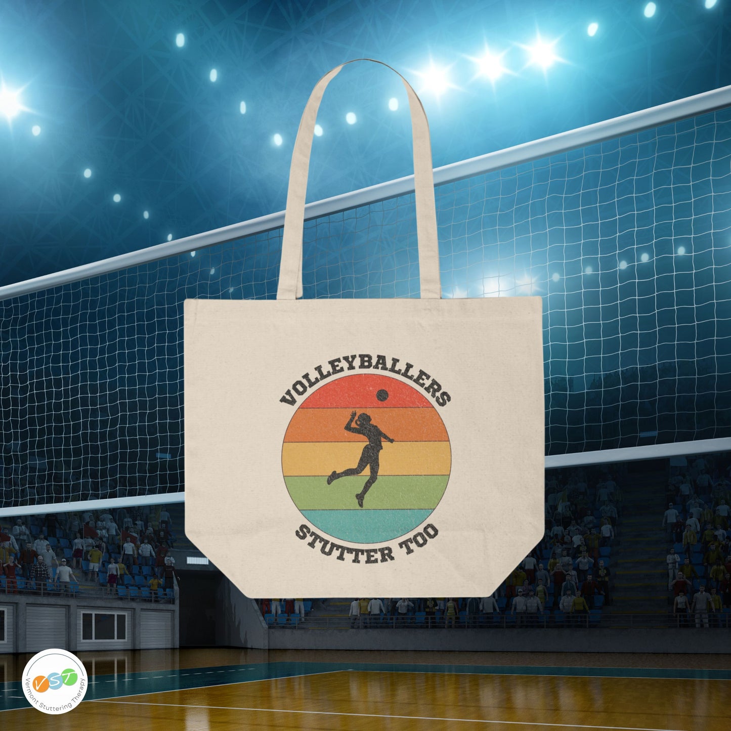 Volleyballers Stutter Too Vball Player Canvas Tote