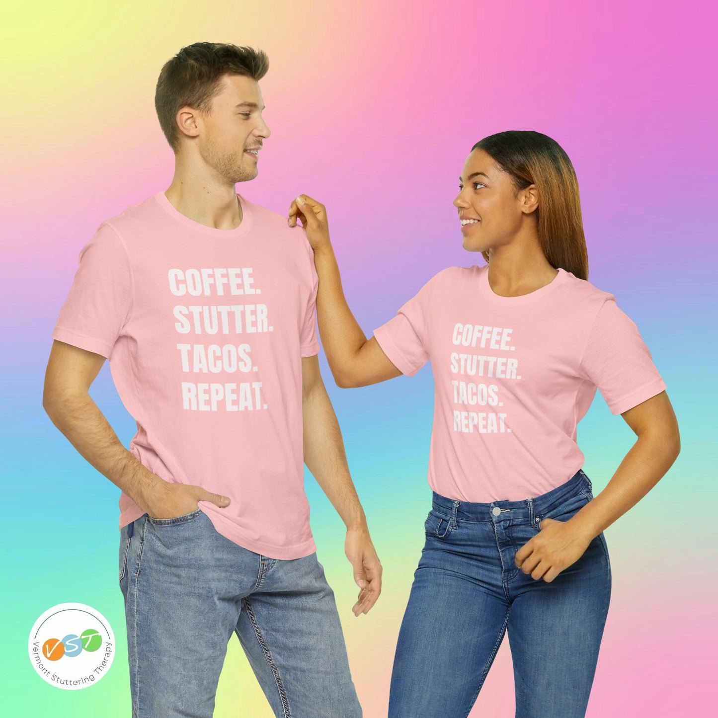 Coffee. Stutter. Tacos. Repeat. T-shirt