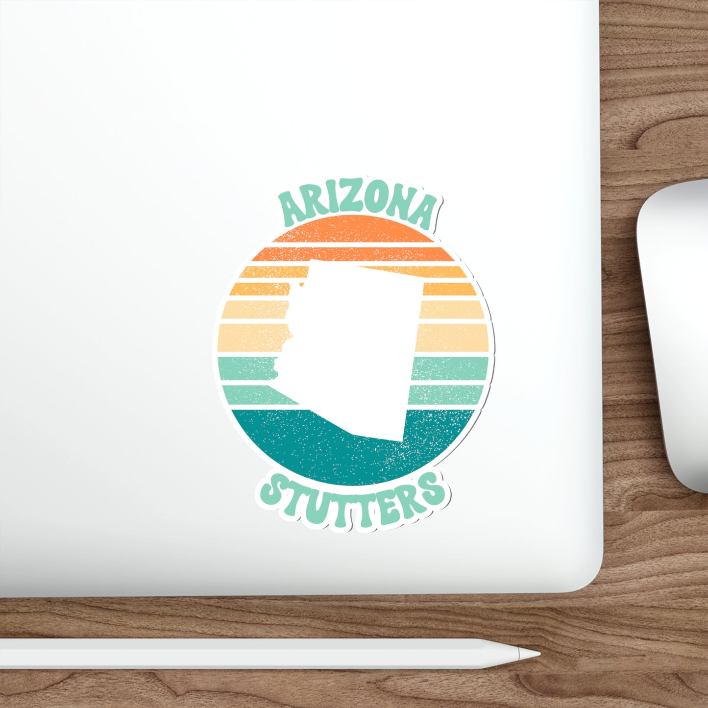 Arizona Stutters Retro Sun Sticker, 3", 4", 5" or 6"