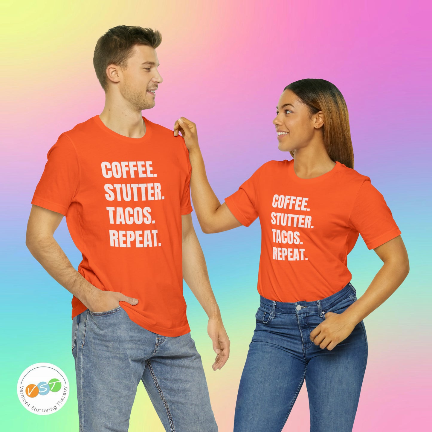 Coffee. Stutter. Tacos. Repeat. T-shirt