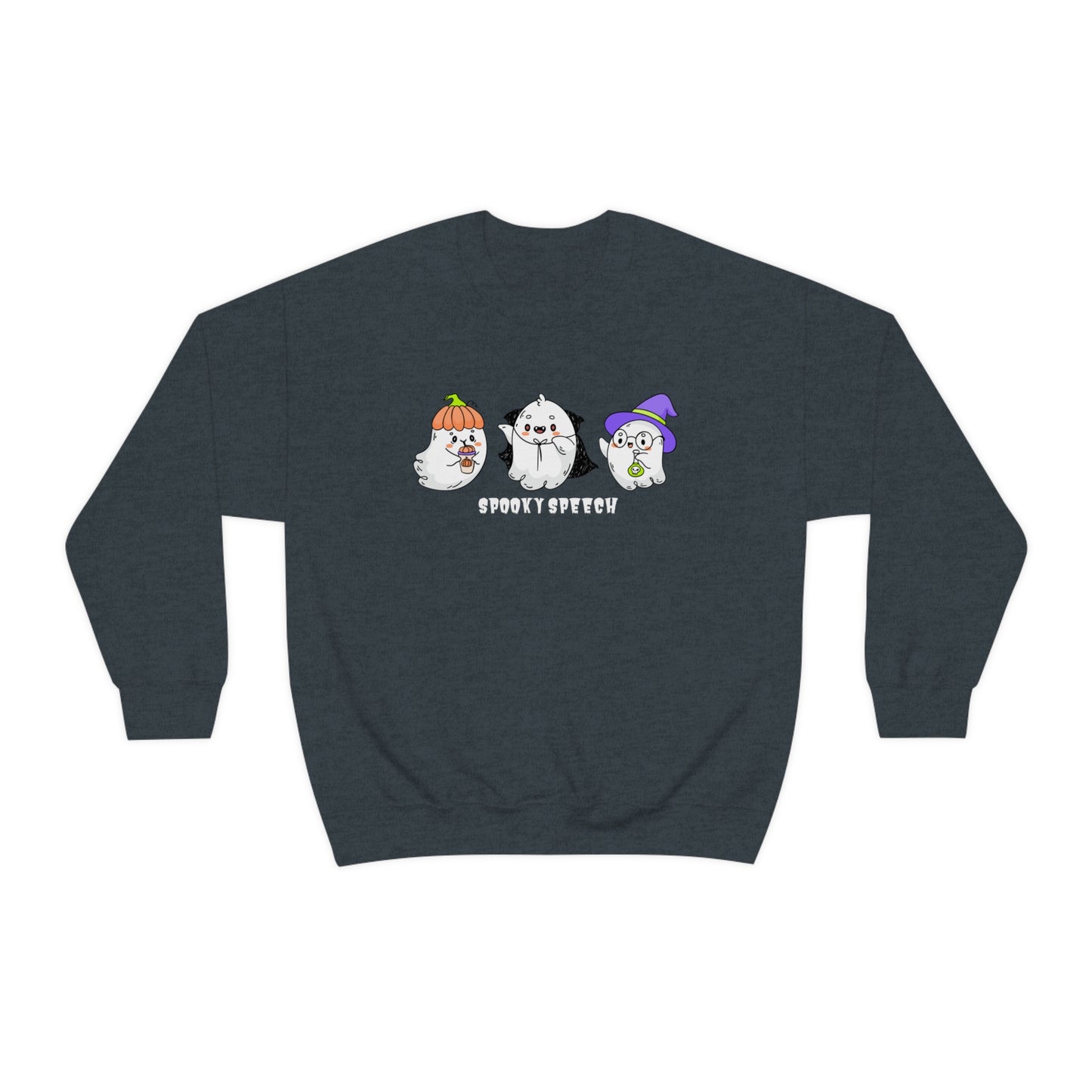 Spooky Speech Cute Ghosts Halloween Sweatshirt for SLP or SLPA