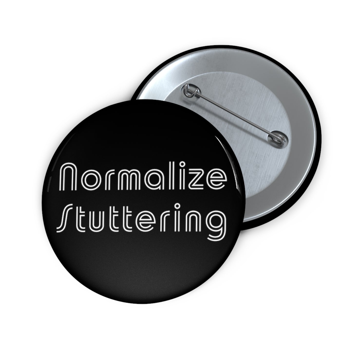 Normalize Stuttering Retro Pin Button 1.25" 2.25" or 3"