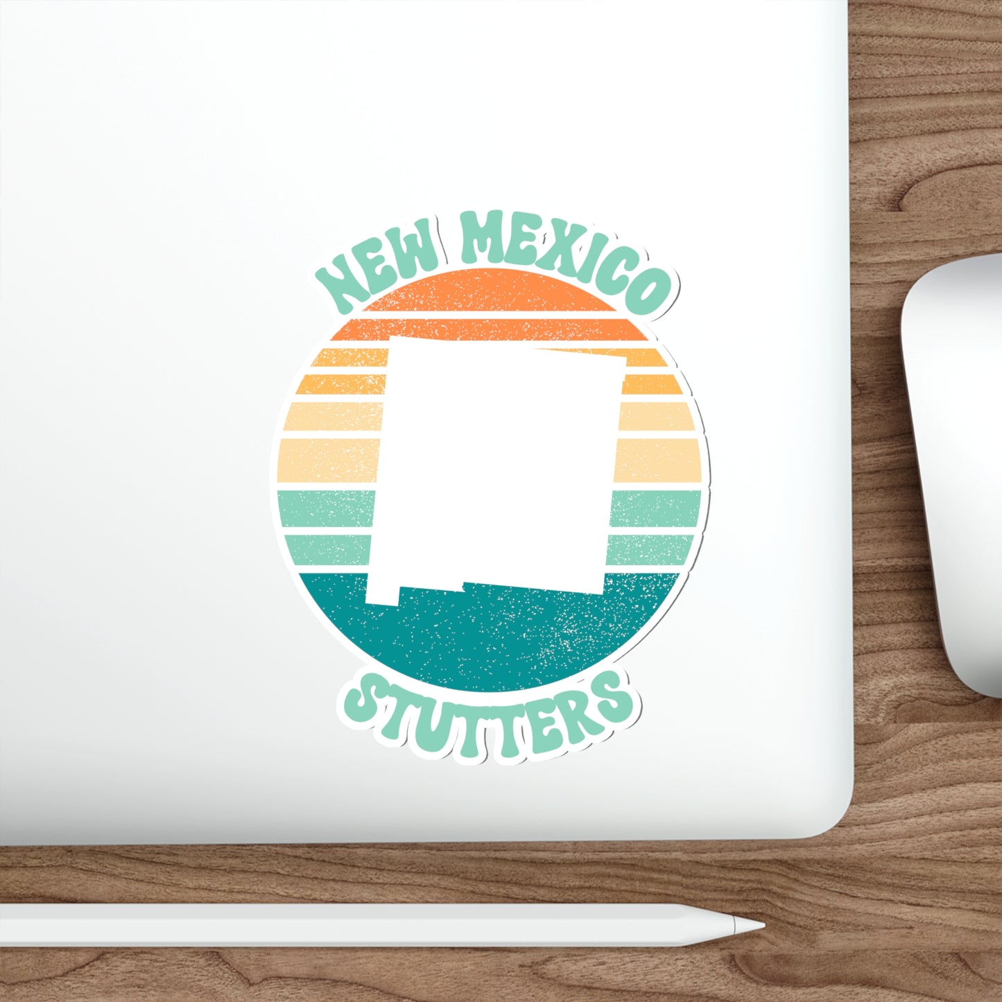 New Mexico Stutters Retro Sun Sticker, 3", 4", 5" or 6"