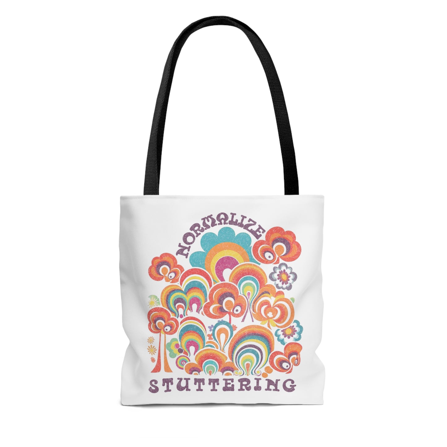 Normalize Stuttering Groovy Retro Funky 70s Tote Bag