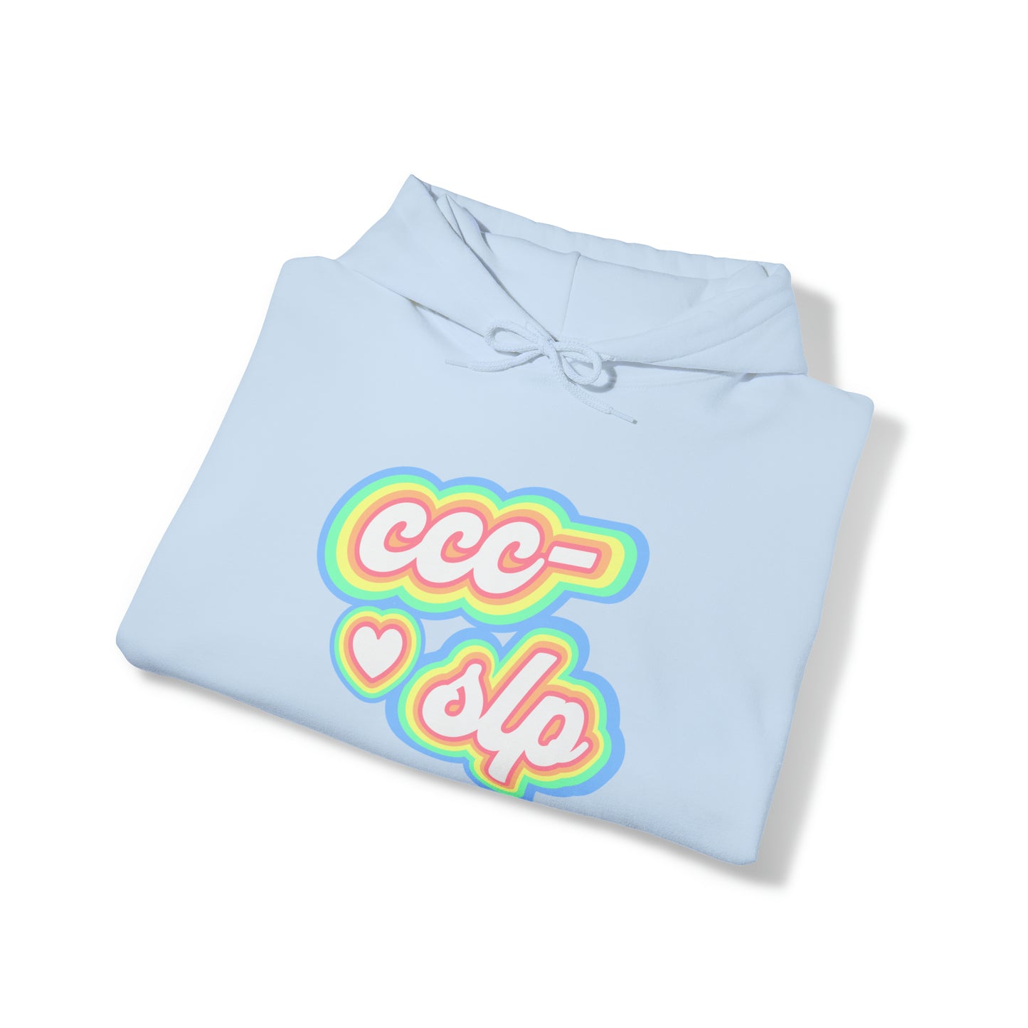 CCC-SLP Pastel Retro Unisex Hooded Sweatshirt for Speech Pathologist