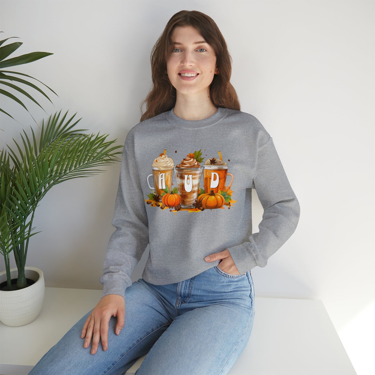 AUD Fall Pumpkin Latte Coffee Sweatshirt Gift