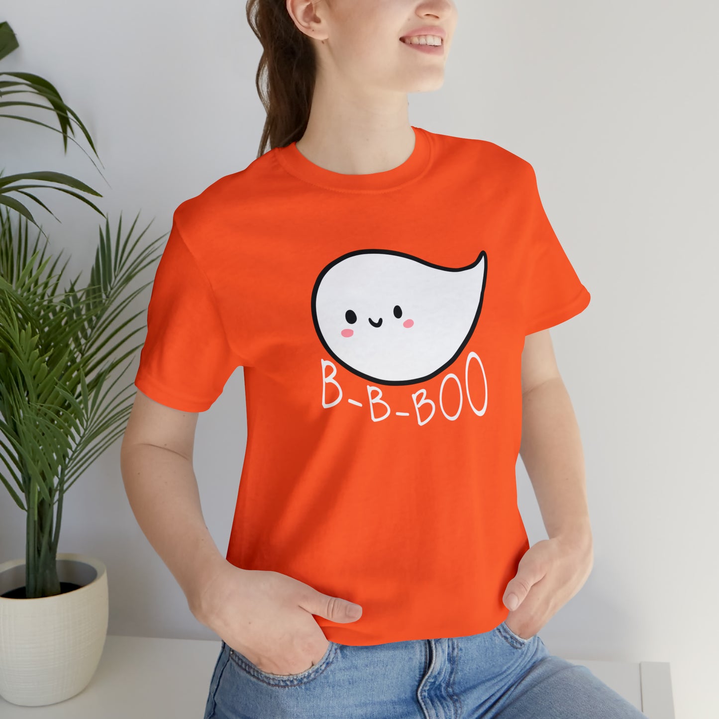 Stuttering Ghost B-B-Boo Halloween T-shirt - Adult