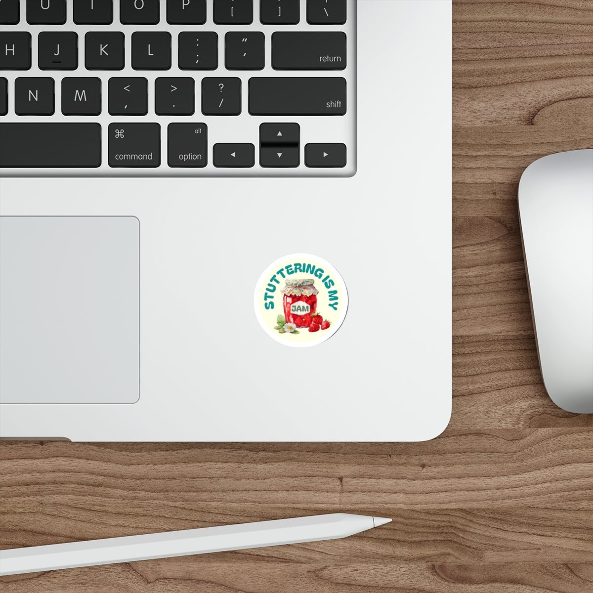 Stuttering is my Jam Sticker Gift for Person Who Stutters, Cute Strawberry Stuttering Awareness Gift Sticker PWS, Stuttering Vinyl Sticker