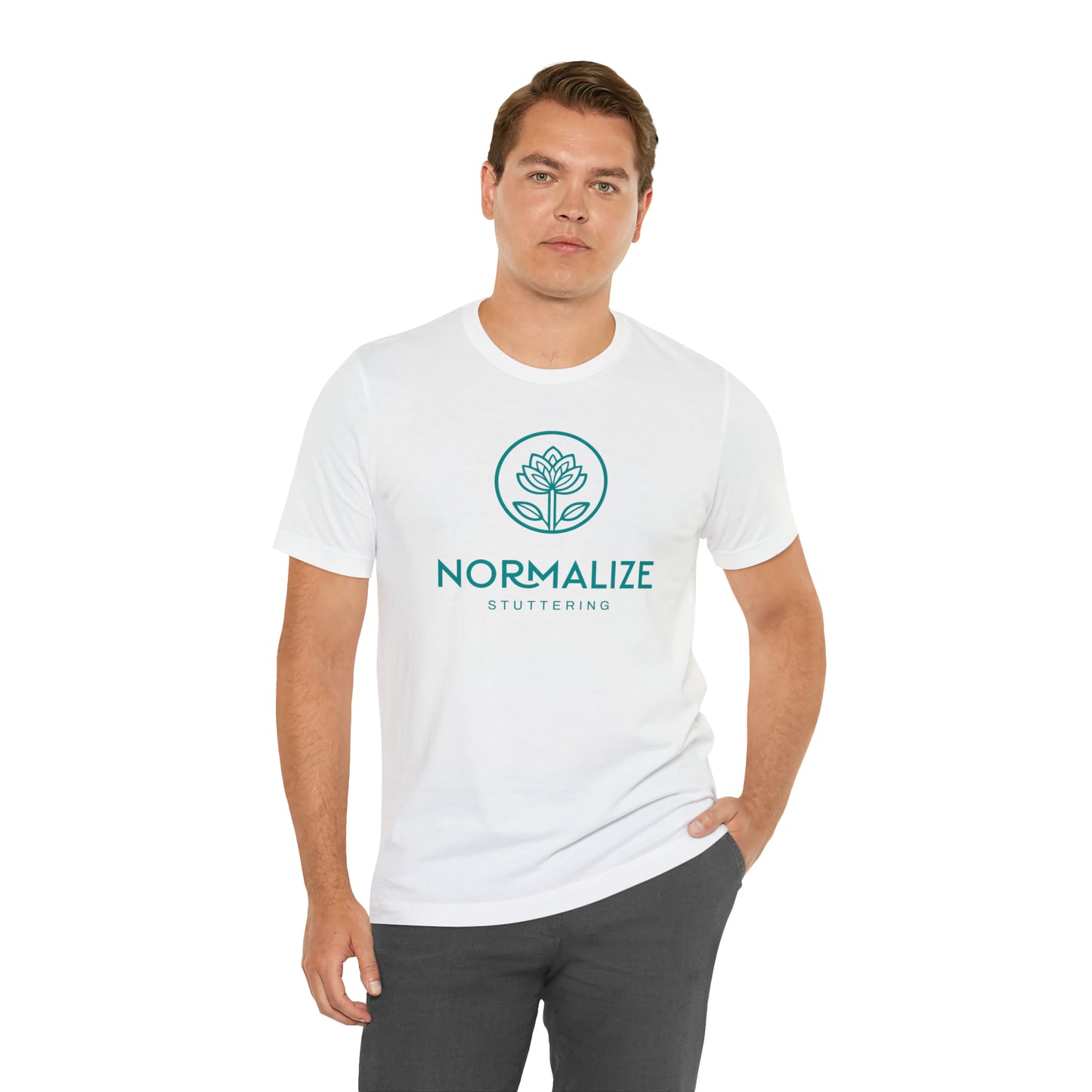 Normalize Stuttering Minimalist Floral Stuttering Shirt