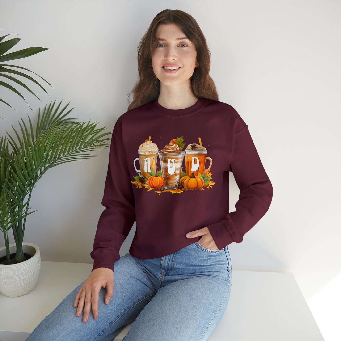 AUD Fall Pumpkin Latte Coffee Sweatshirt Gift