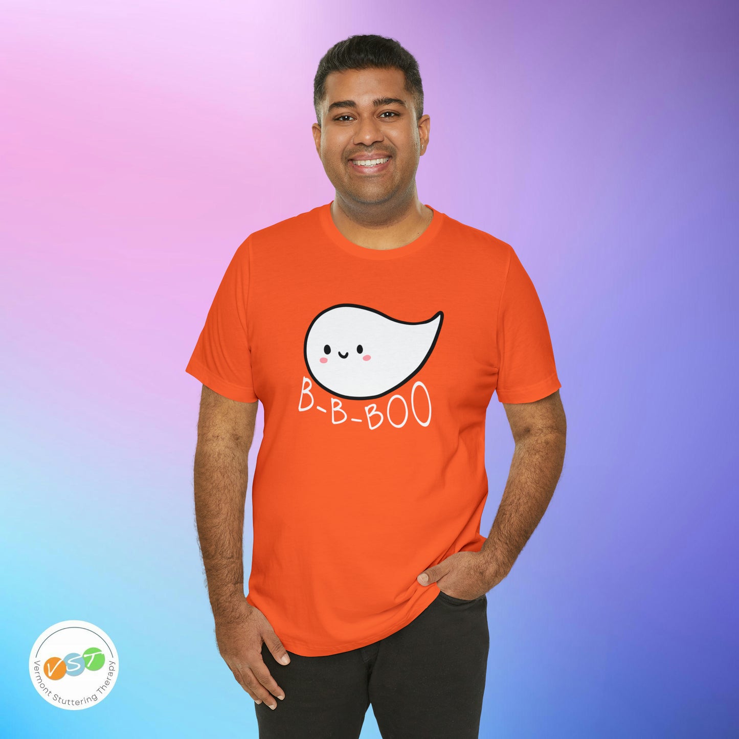 Stuttering Ghost B-B-Boo Halloween T-shirt - Adult