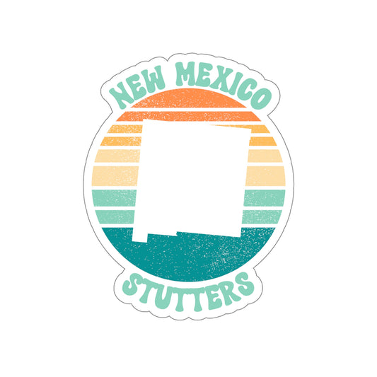 New Mexico Stutters Retro Sun Sticker, 3", 4", 5" or 6"