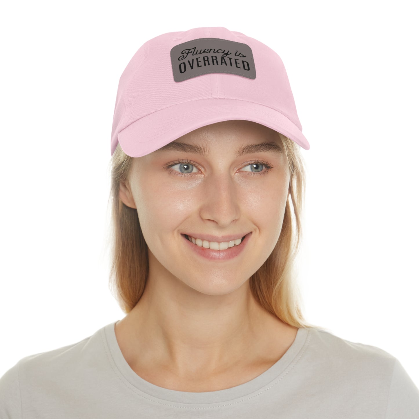 Fluency is Overrated Stuttering Hat with Leather Patch