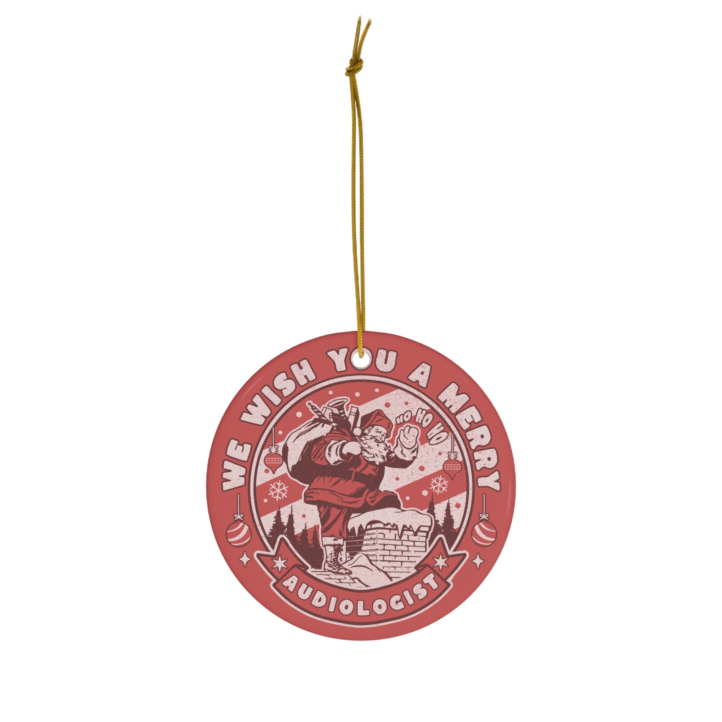 We Wish You a Merry Audiologist Christmas Ornament