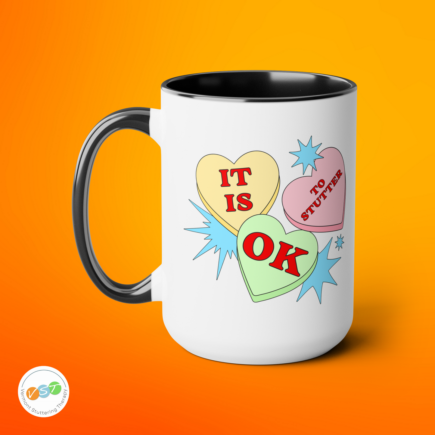 Valentine's Day It Is OK to Stutter Mug