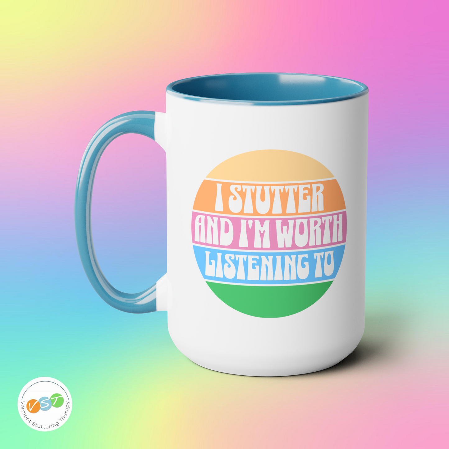 I Stutter and I'm Worth Listening To Mug - Normalize Stuttering Challenge Person Who Stutters