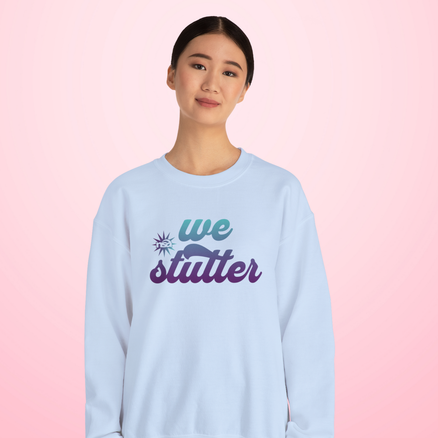 National Stuttering Association We Stutter Sweatshirt, Stuttering Support NSA Conference Retro Unisex Crewneck Sweatshirt, Gift for PWS