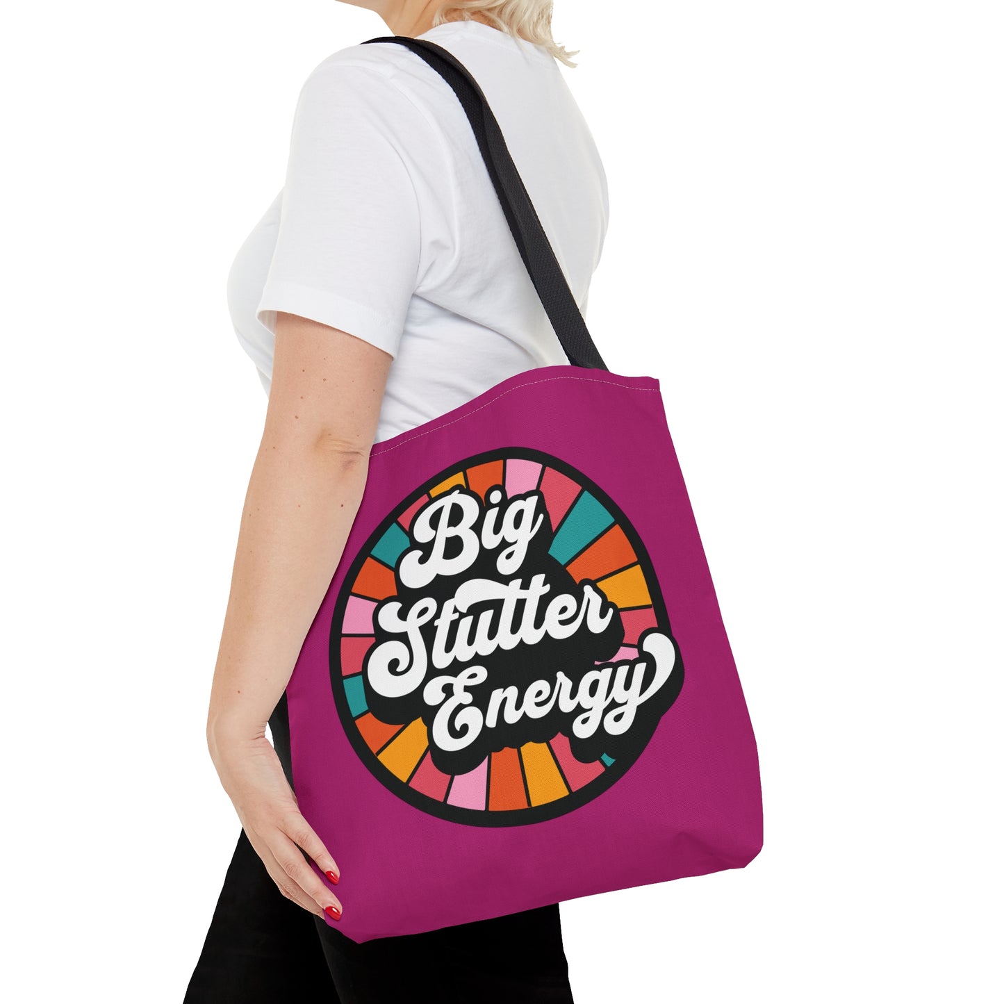 Big Stutter Energy Bold Retro Stutter Tote Bag