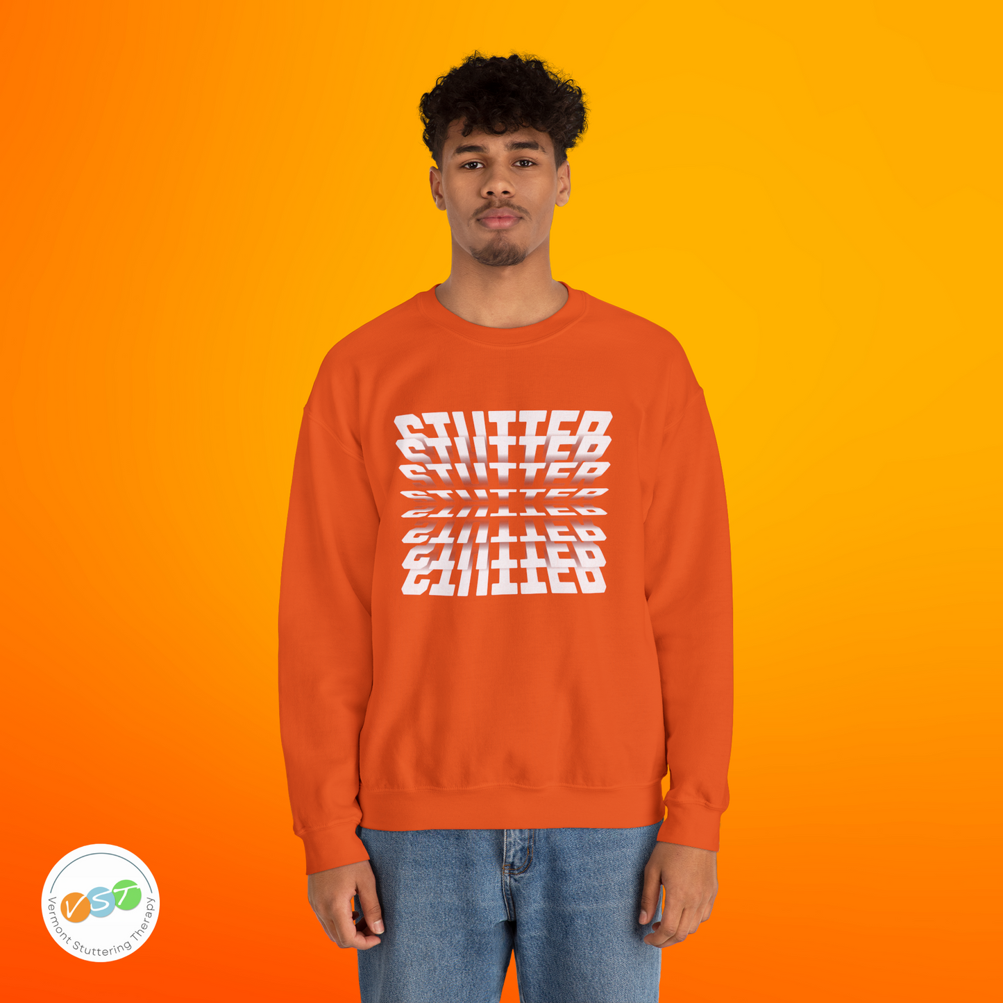 90s Flip Effect Stuttering Sweatshirt