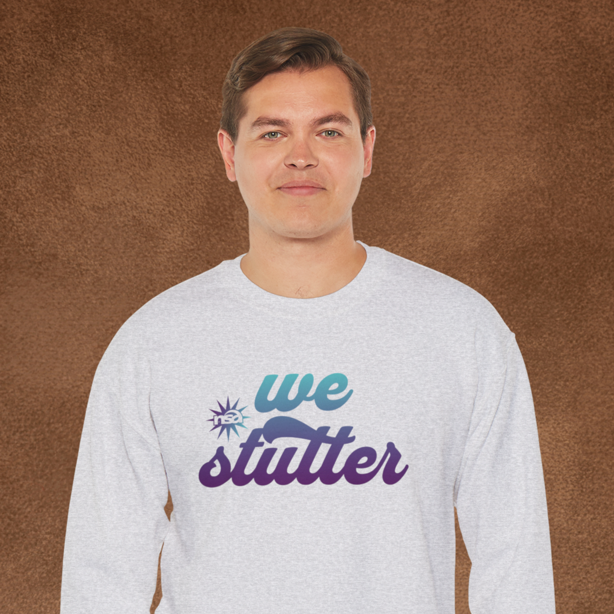 National Stuttering Association We Stutter Sweatshirt, Stuttering Support NSA Conference Retro Unisex Crewneck Sweatshirt, Gift for PWS