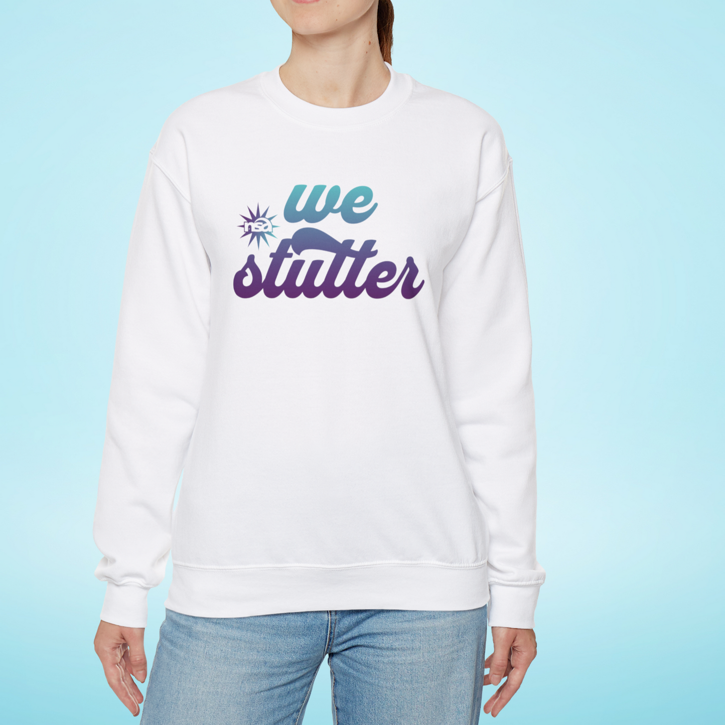 National Stuttering Association We Stutter Sweatshirt, Stuttering Support NSA Conference Retro Unisex Crewneck Sweatshirt, Gift for PWS