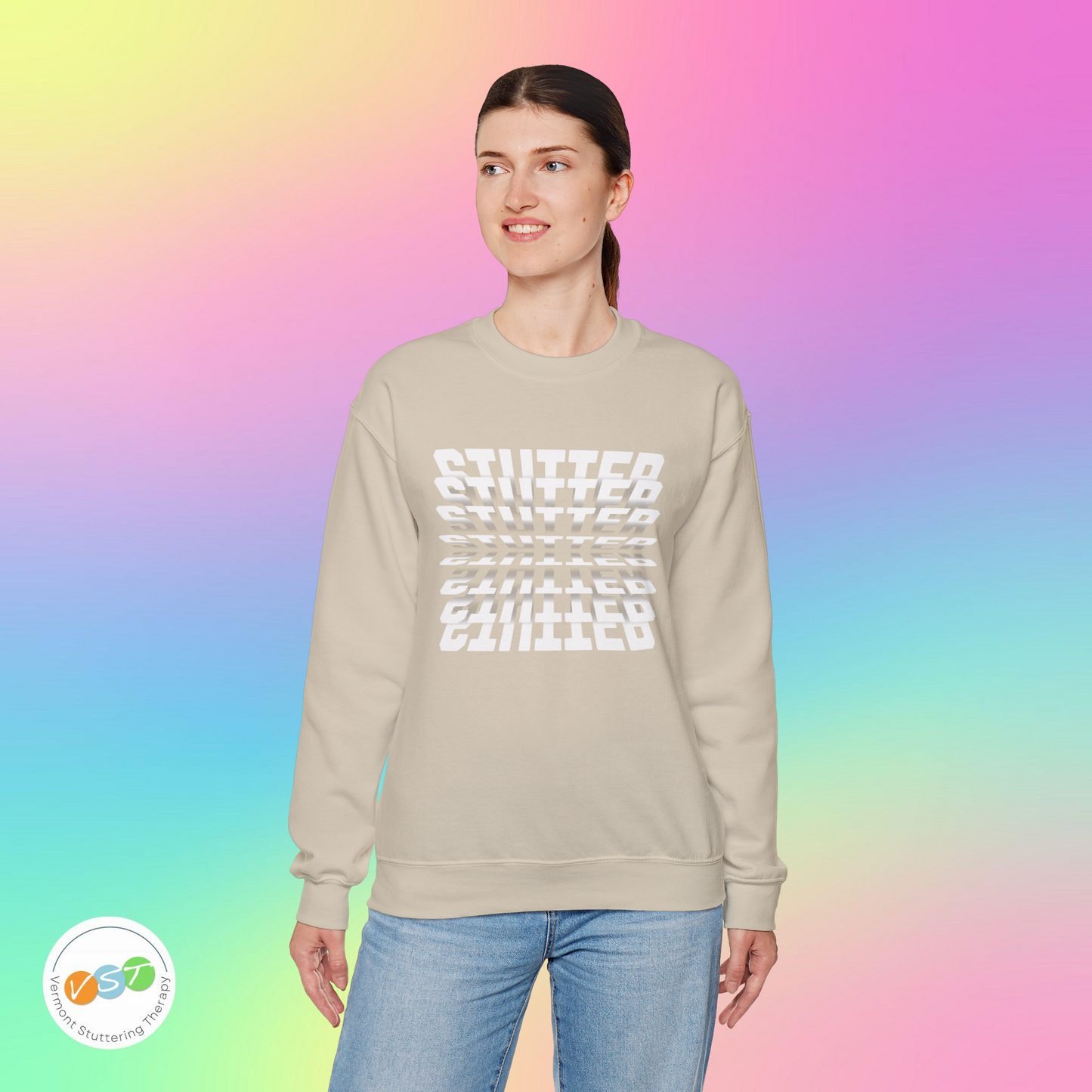 90s Flip Effect Stuttering Sweatshirt